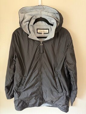 Selly Collection Men's Black Hooded Windbreaker
